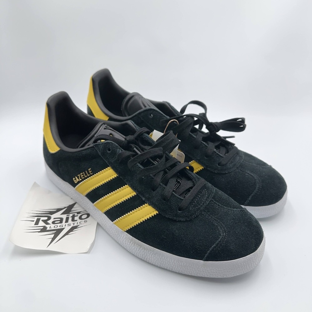 Mens Size 10 Adidas Sneakers Gazelle Columbus Crew Third Kit Black Yellow JR4165